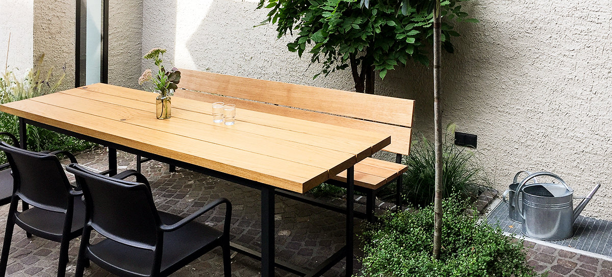 RIVET table and benches